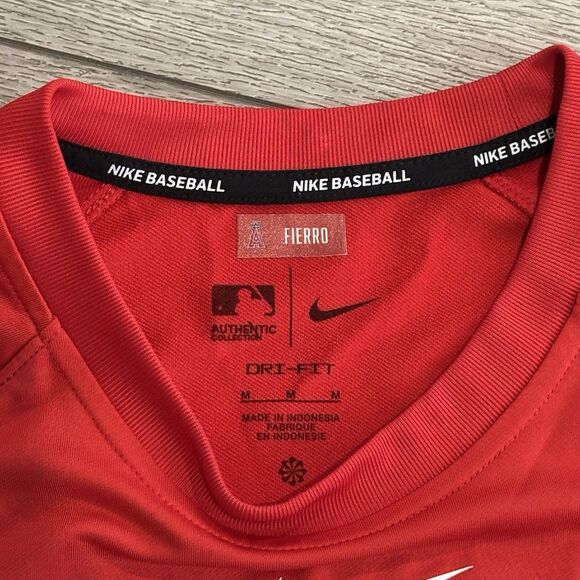 MLB Los Angeles Angels Anaheim Nike Dri Fit Team Issued Shirt Athletic Medium - Picture 3 of 8